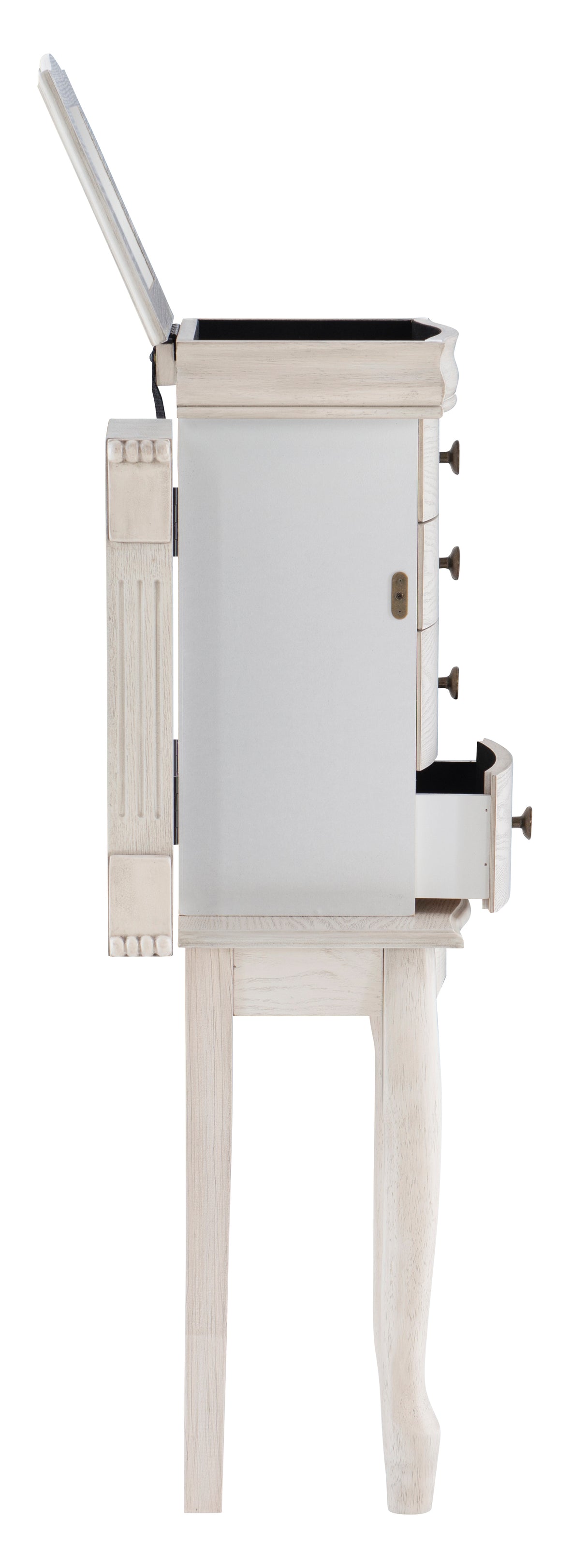 Kellie Off White Jewelry Armoire