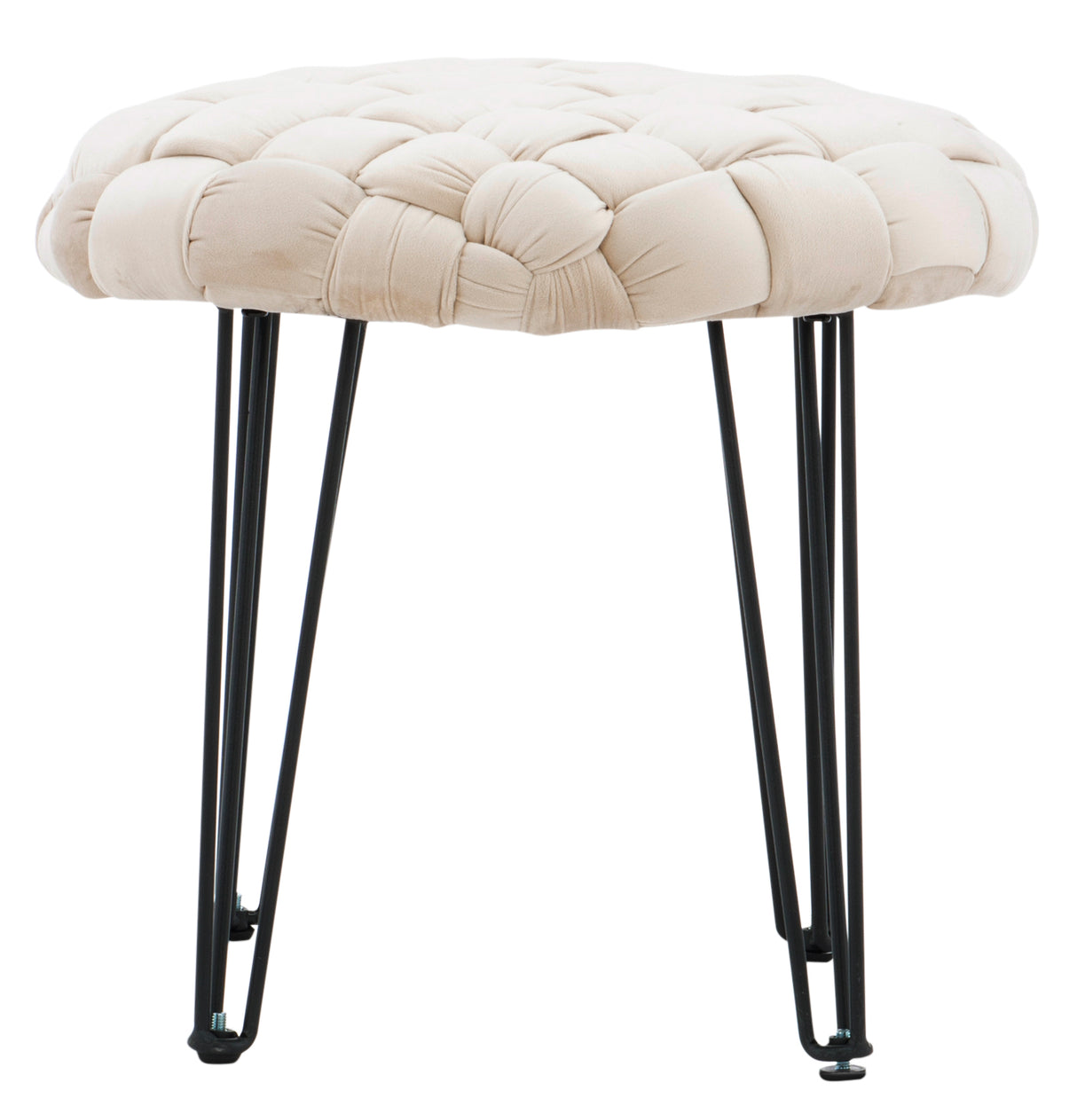 Scarlet Round Ottoman Stool