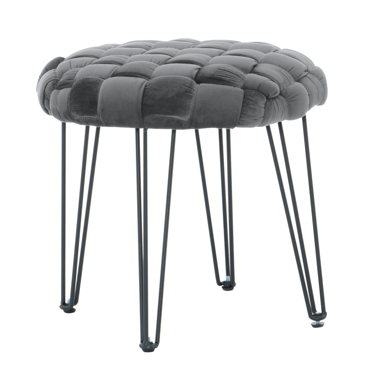 Scarlet Round Ottoman Stool