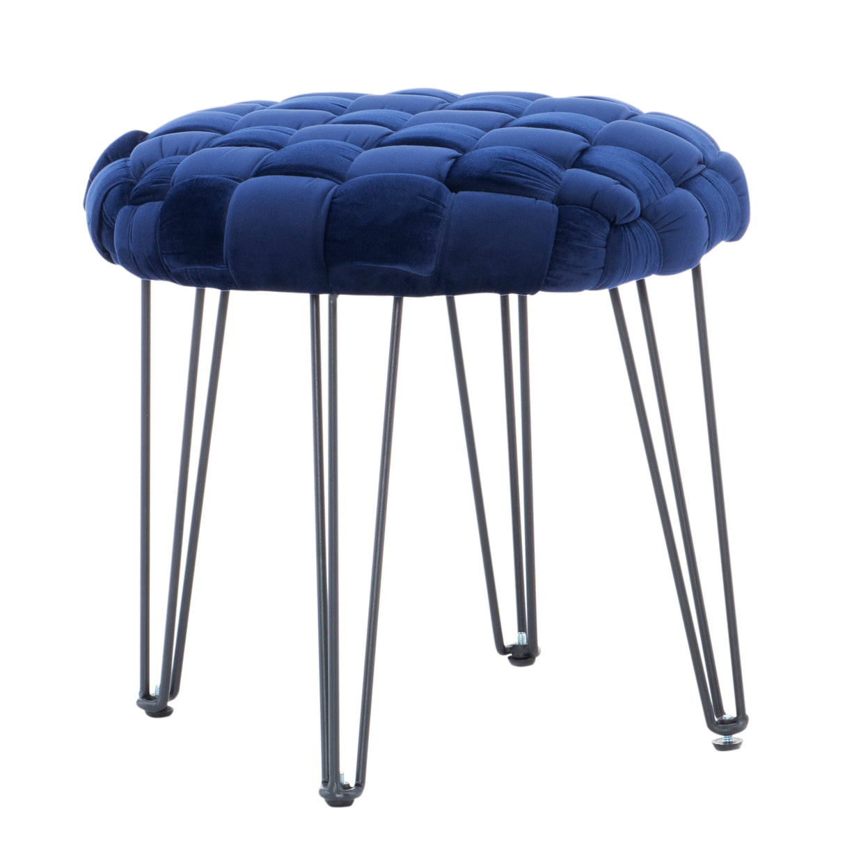 Scarlet Round Ottoman Stool