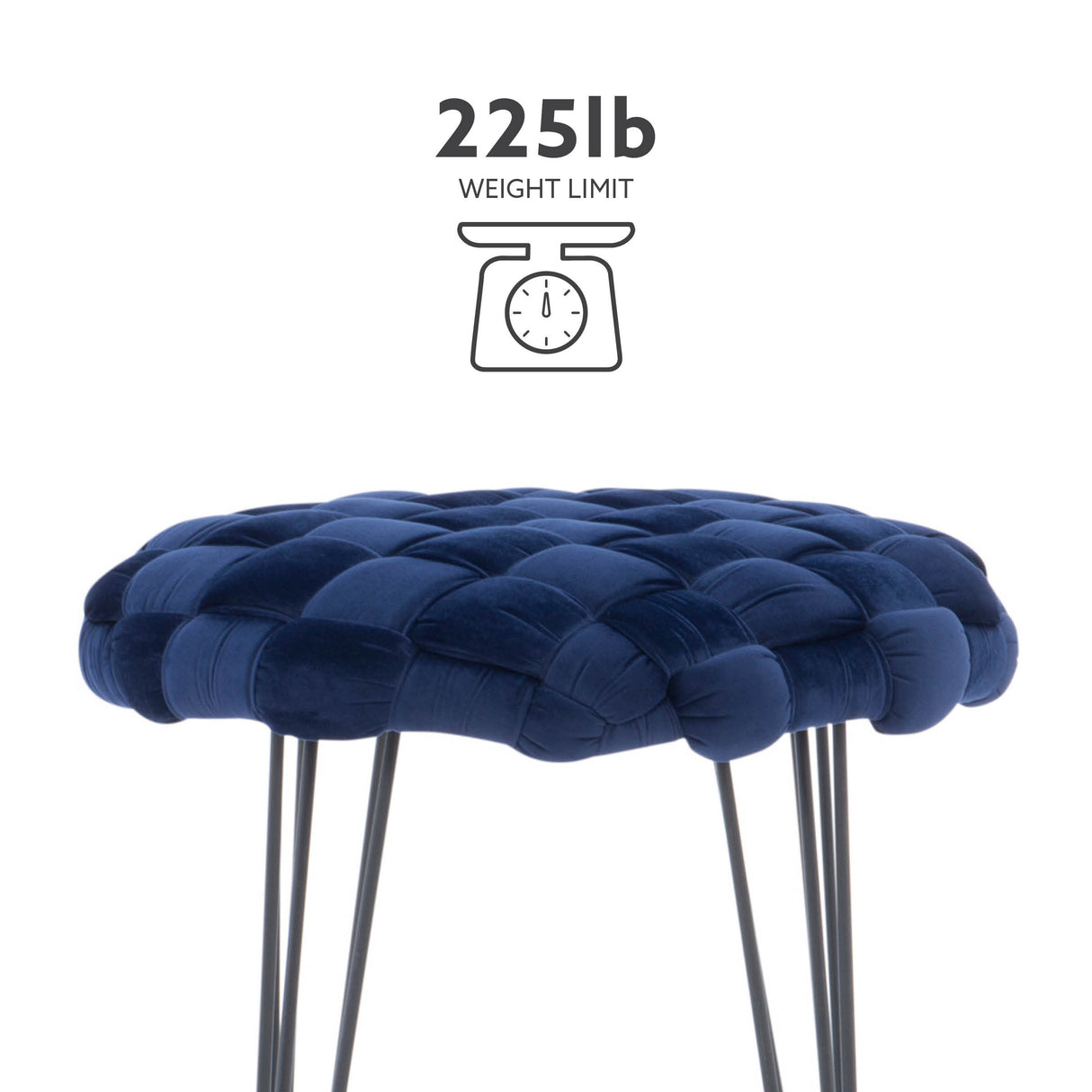 Scarlet Round Ottoman Stool