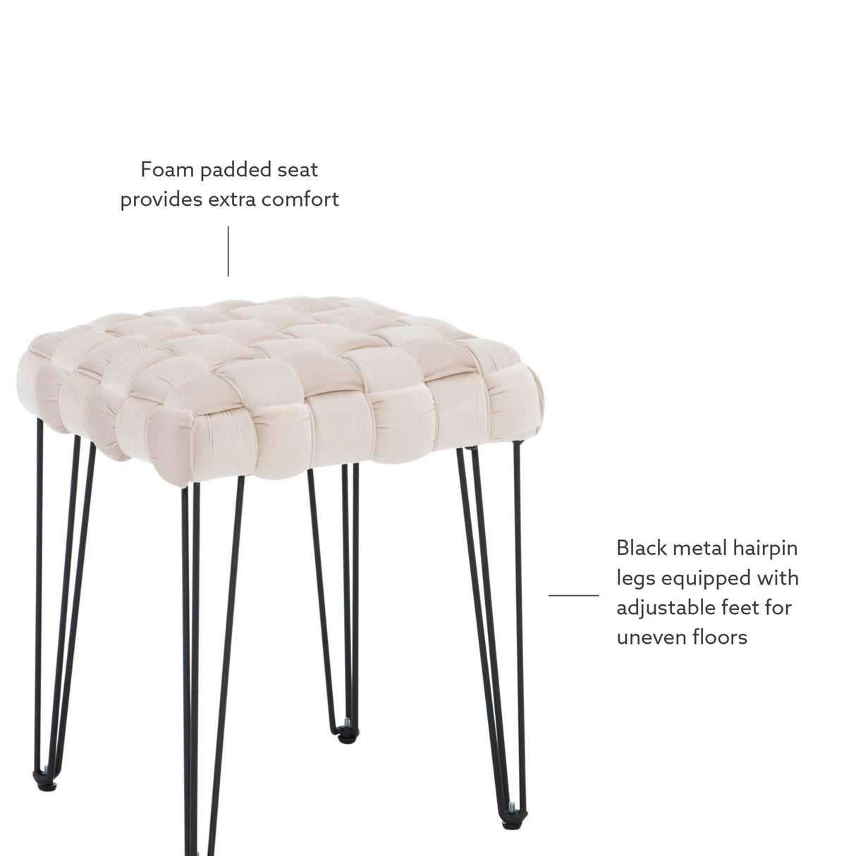 Neva Square Ottoman Stool