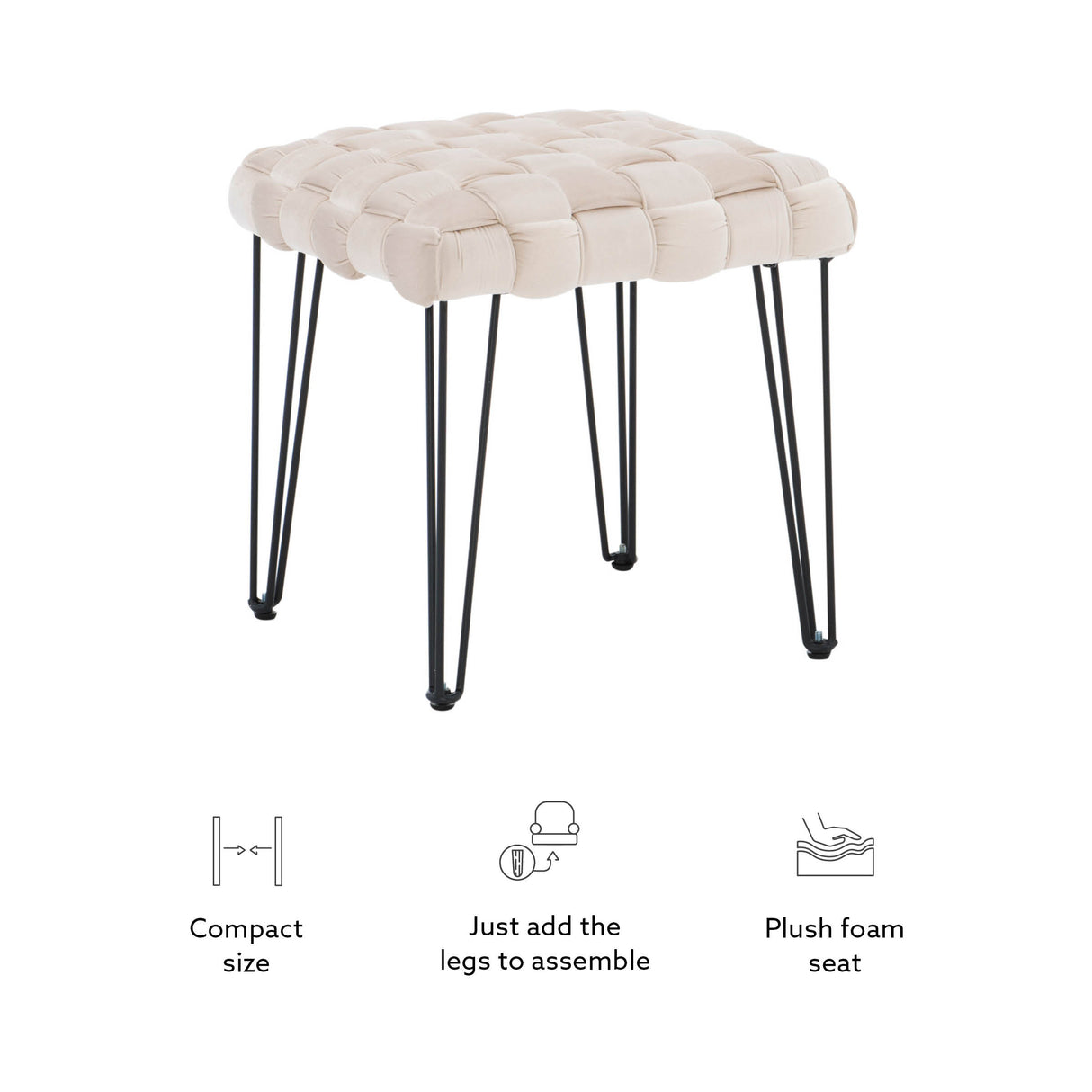 Neva Square Ottoman Stool