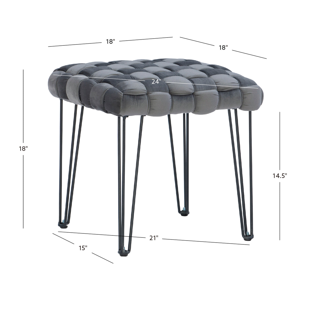 Neva Square Ottoman Stool