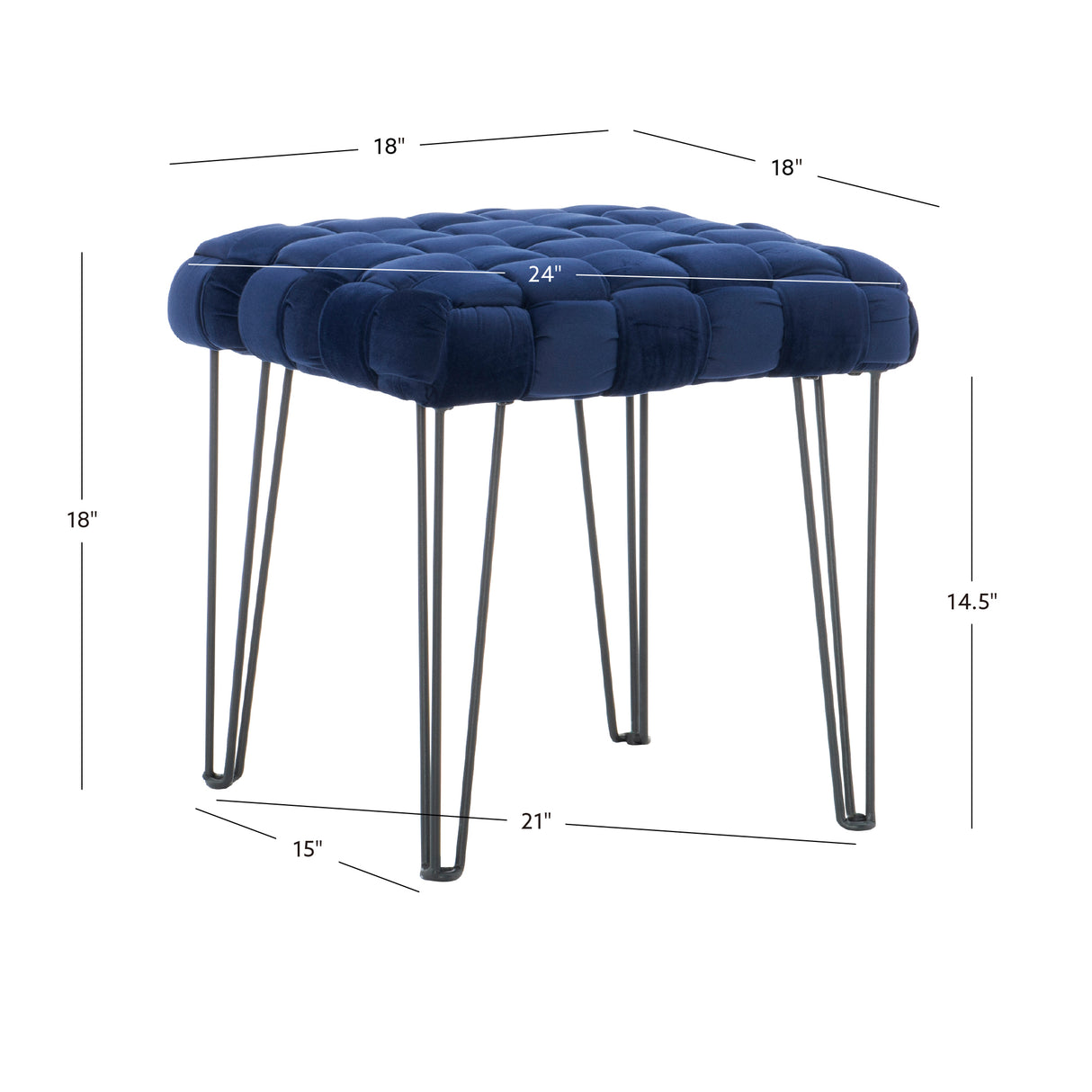 Neva Square Ottoman Stool