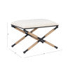 Campaign Linen Accent Stool