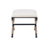 Campaign Linen Accent Stool