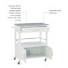 Cameron Kitchen Cart Granite Top