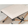 Campaign Linen Accent Stool