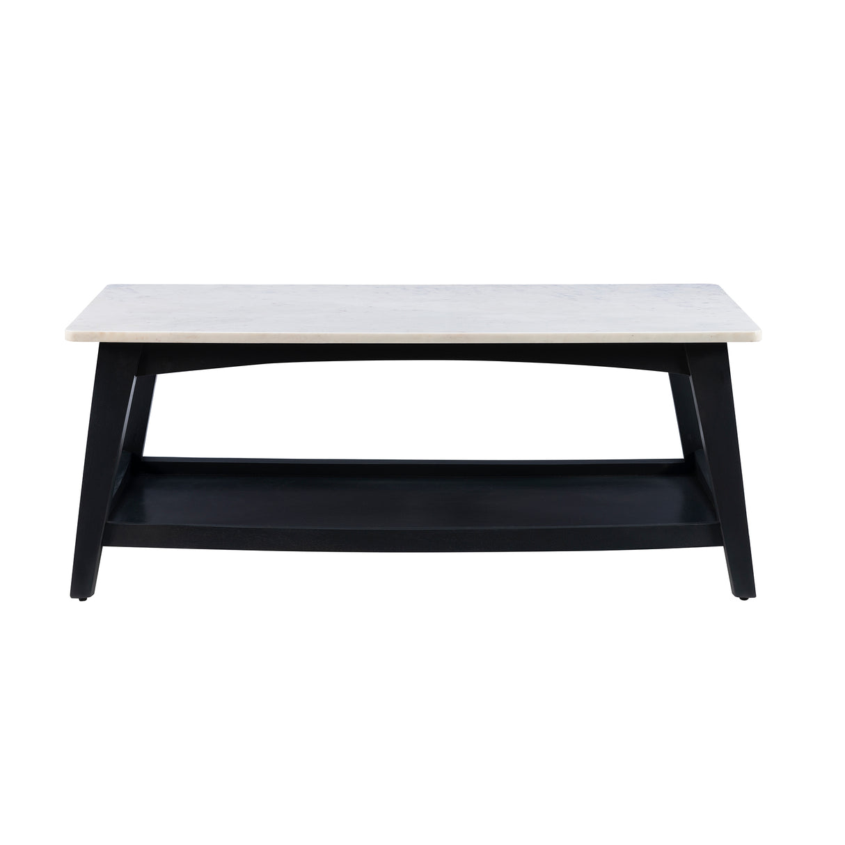 Quincey Dark Grey Marble And Wood Coffee Table
