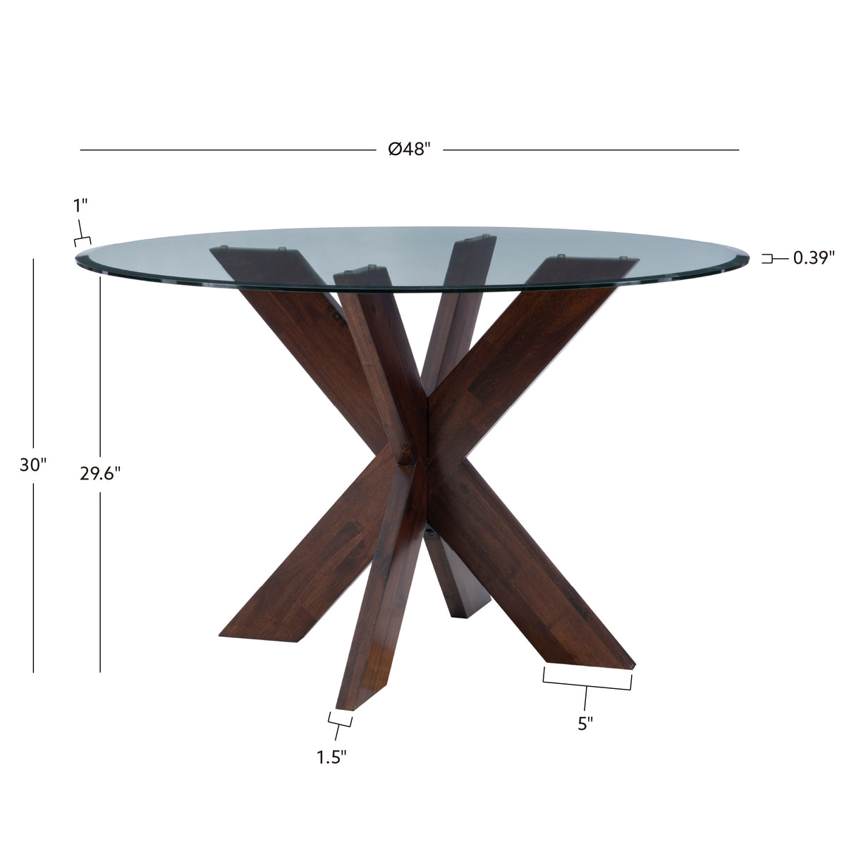 Auden Black Dining Table With Glass