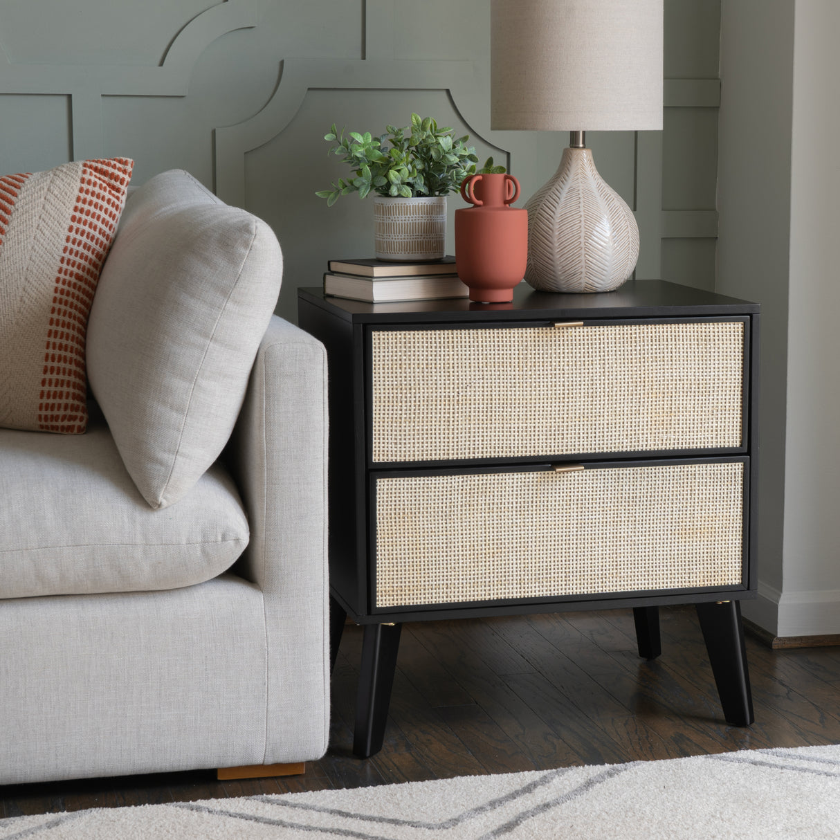 Claudette 2 Drawer Nightstand