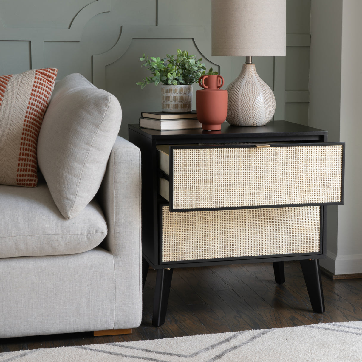 Claudette 2 Drawer Nightstand