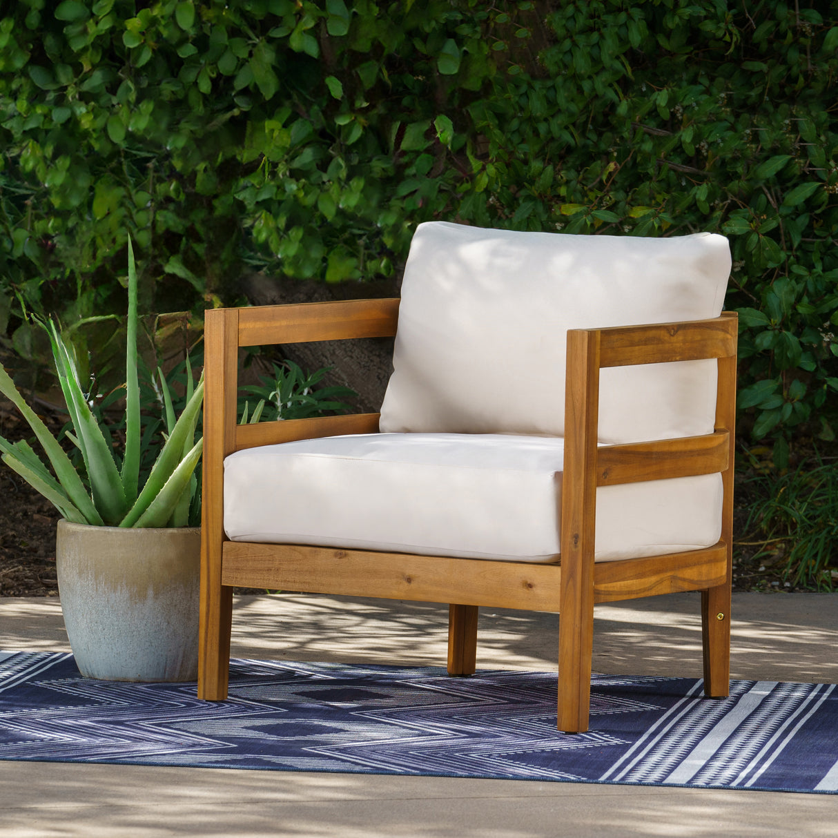 Surfside Brown Outdoor Club Chair