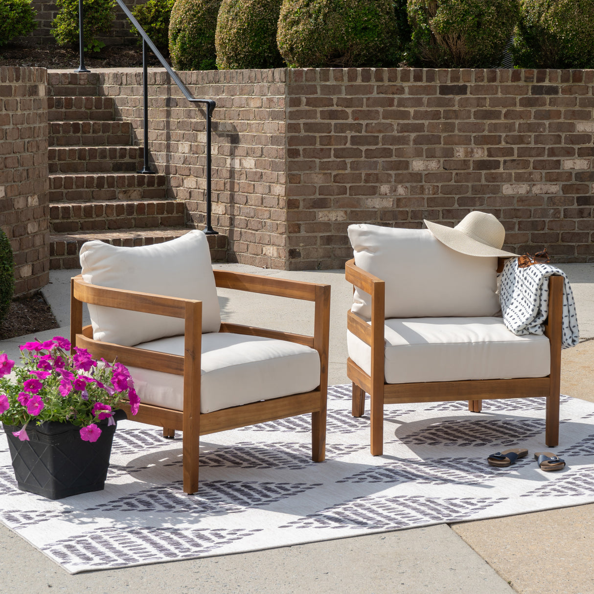 Surfside Brown Outdoor Club Chair