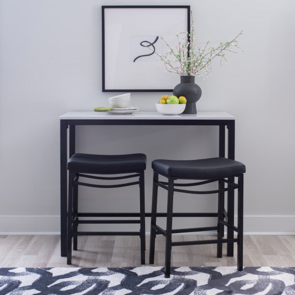 Betty Faux Marble 3 Piece Faux Leather Set