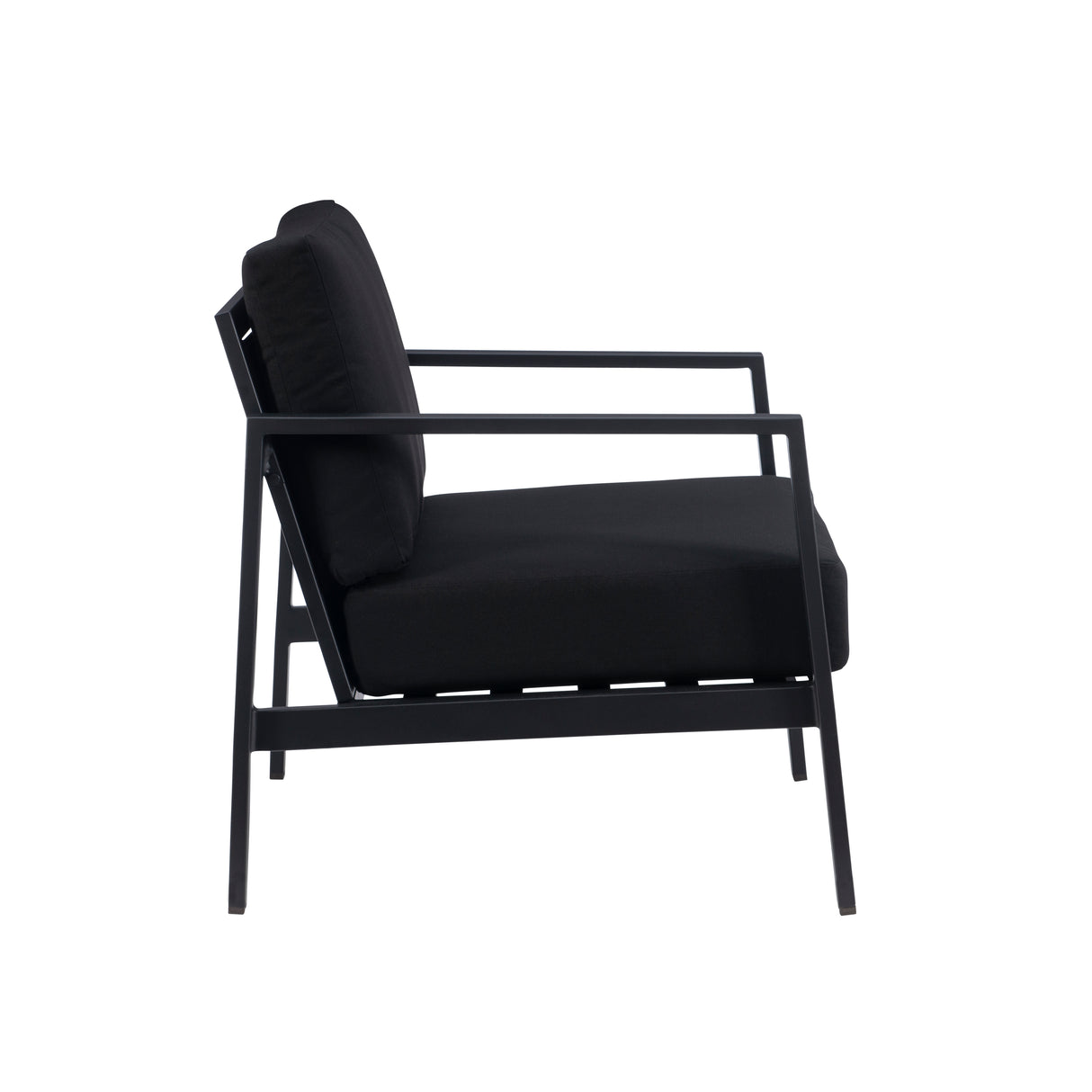 Alora Outdoor Aluminum Black Armchair
