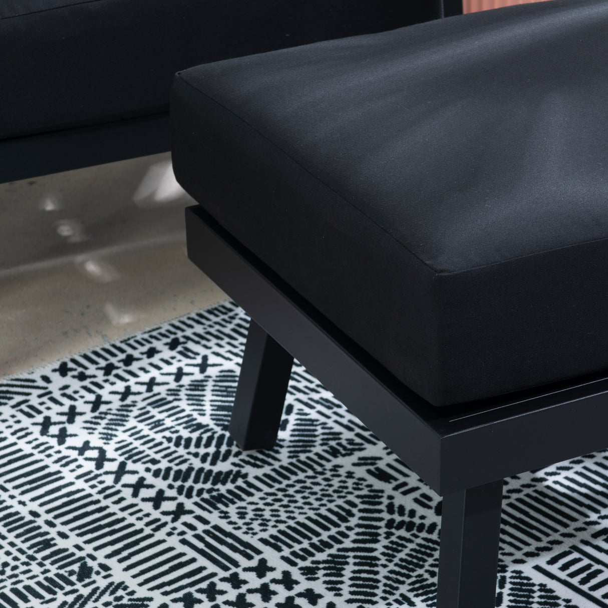 Alora Aluminum Ottoman