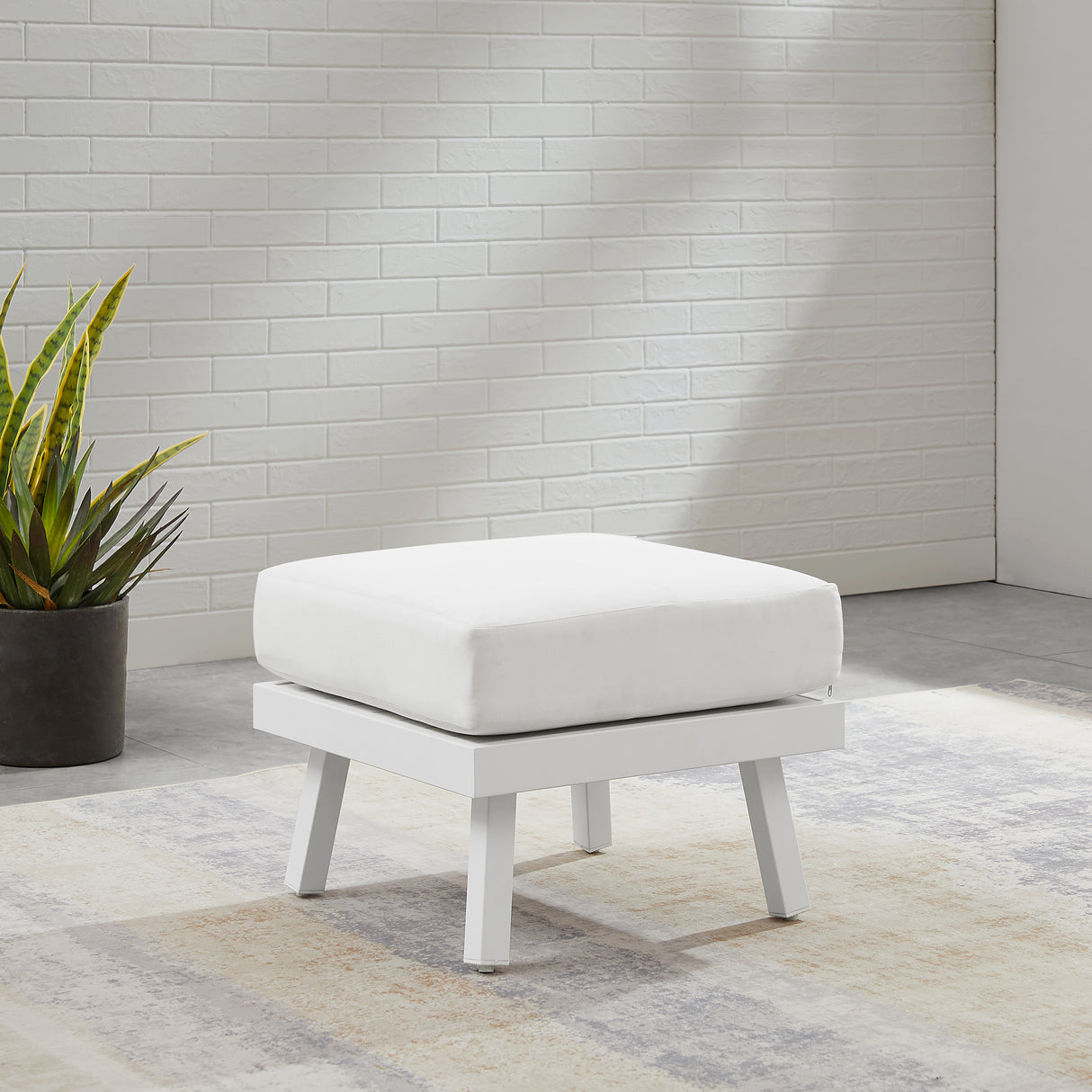 Alora Aluminum Ottoman