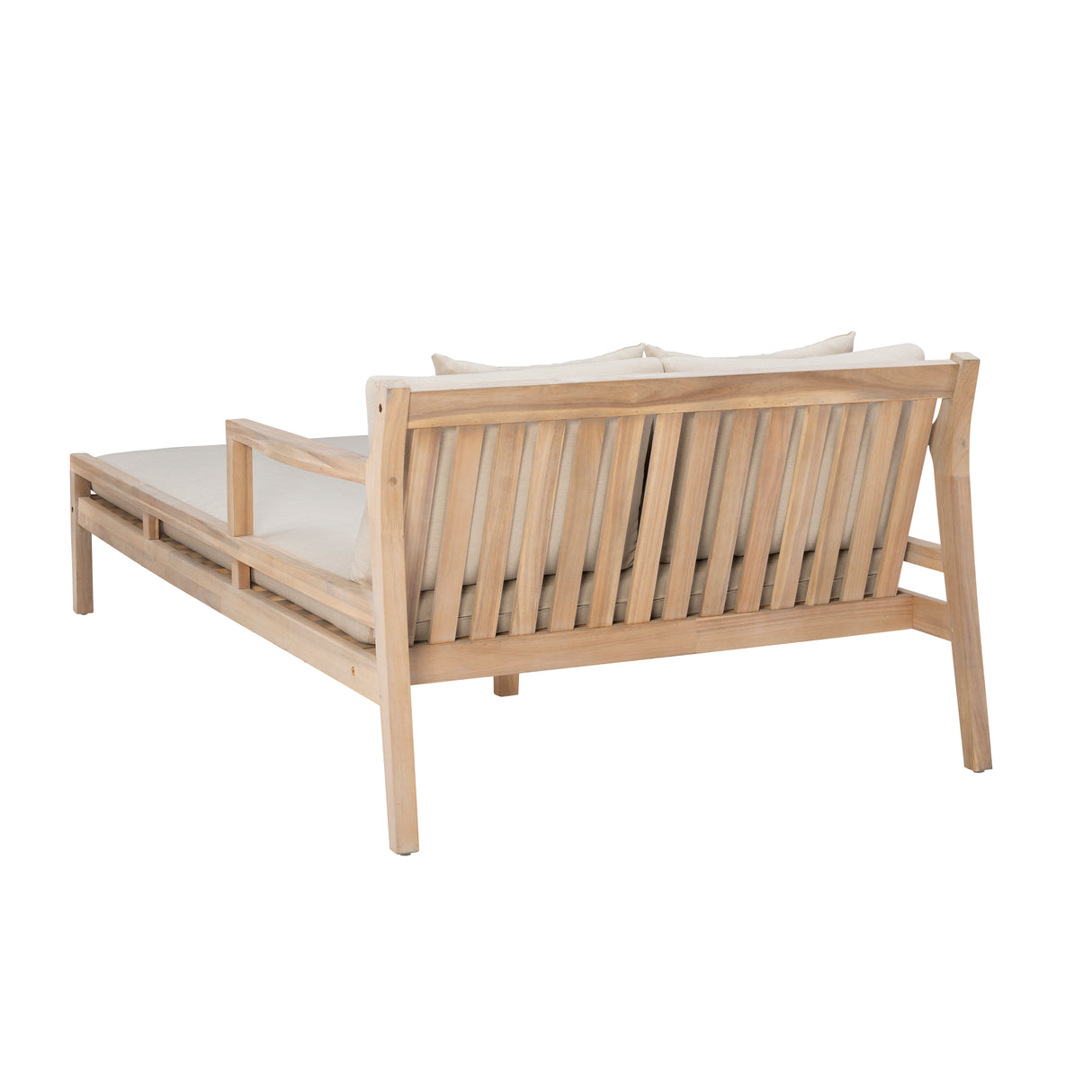 Svana Beige Outdoor Double Chaise Lounger