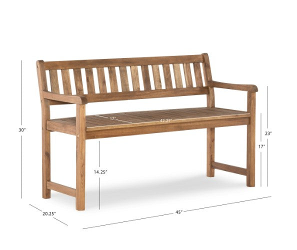 Catalan Bench Teak Finish
