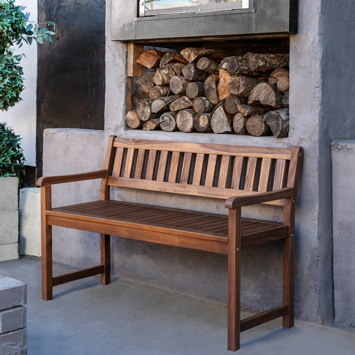 Catalan Bench Teak Finish