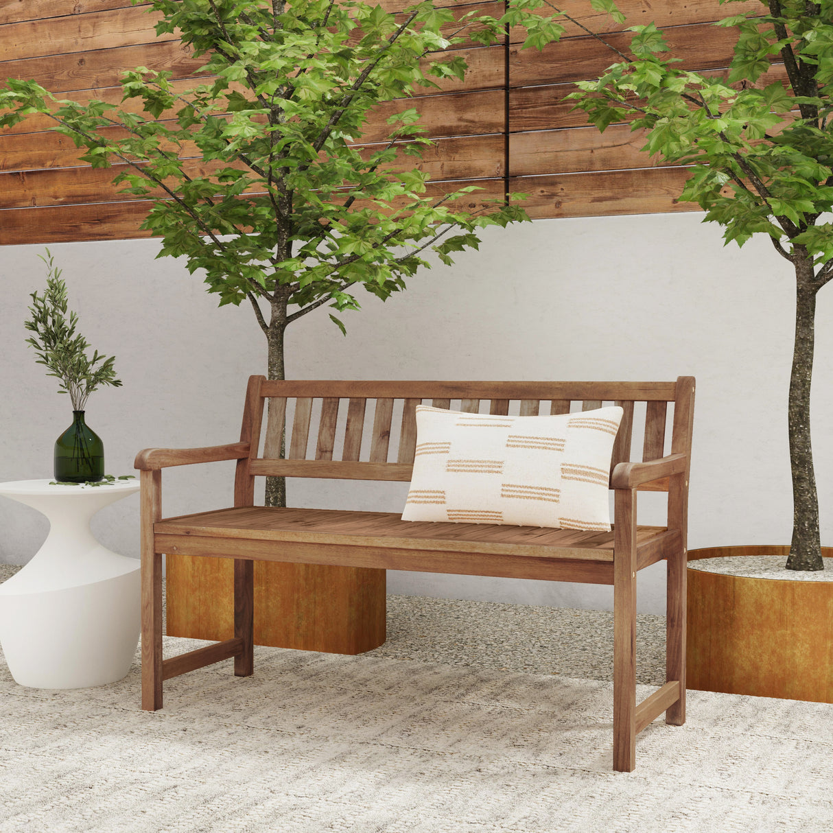 Catalan Bench Teak Finish