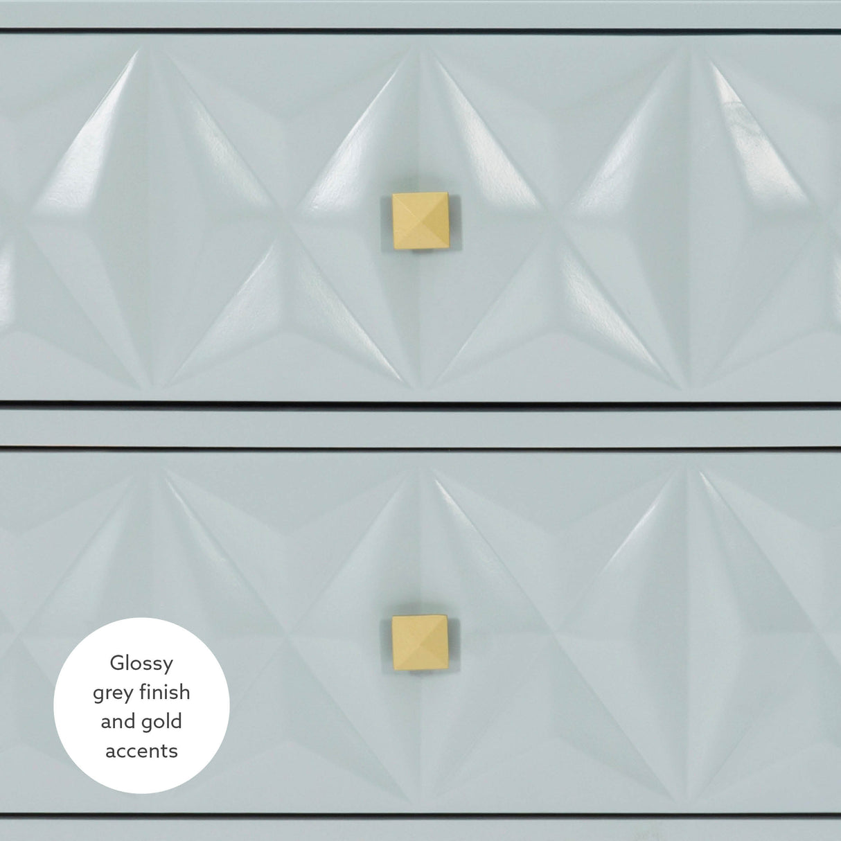 Geo 2-Drawer Texture Nightstand