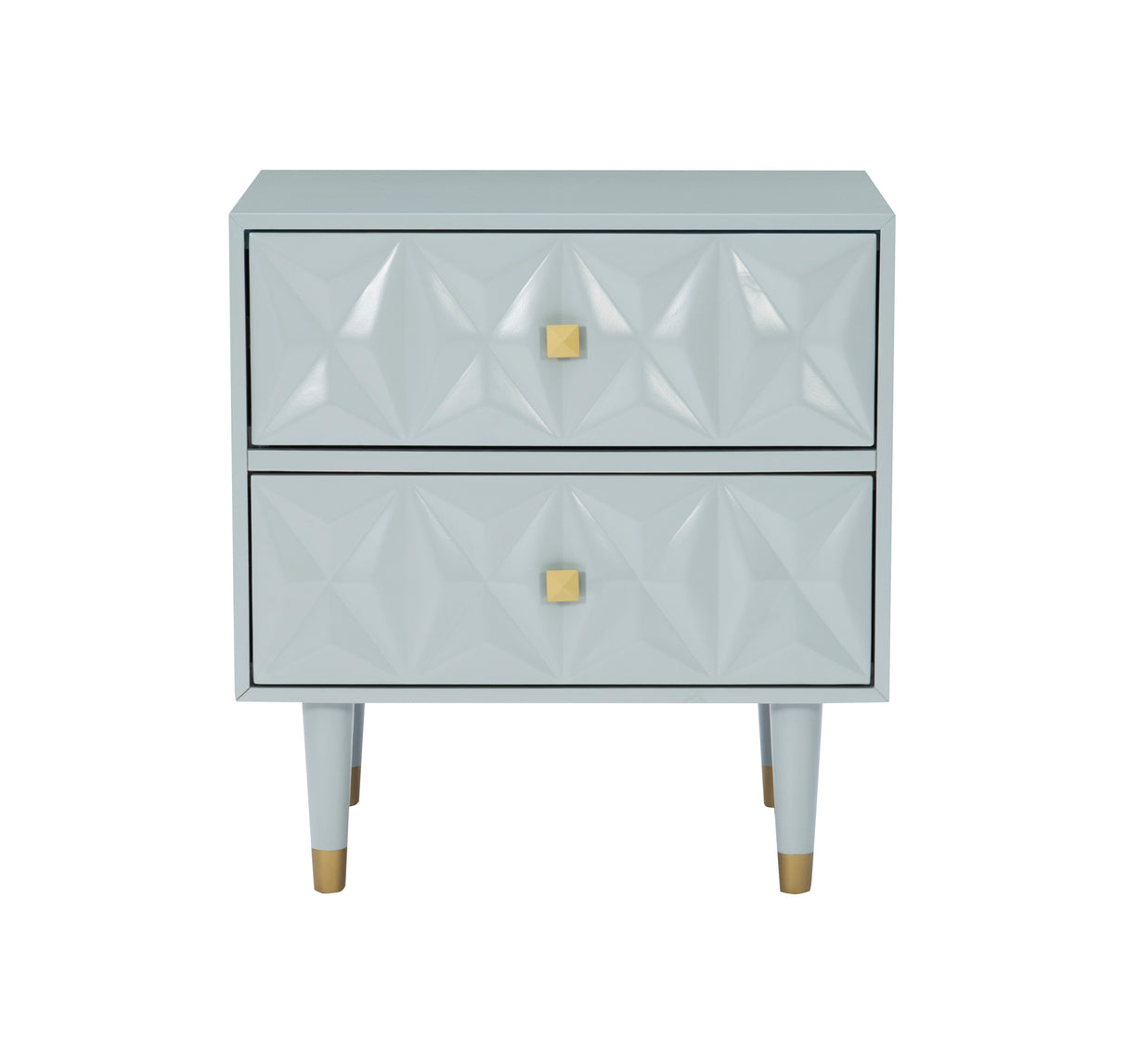 Geo 2-Drawer Texture Nightstand