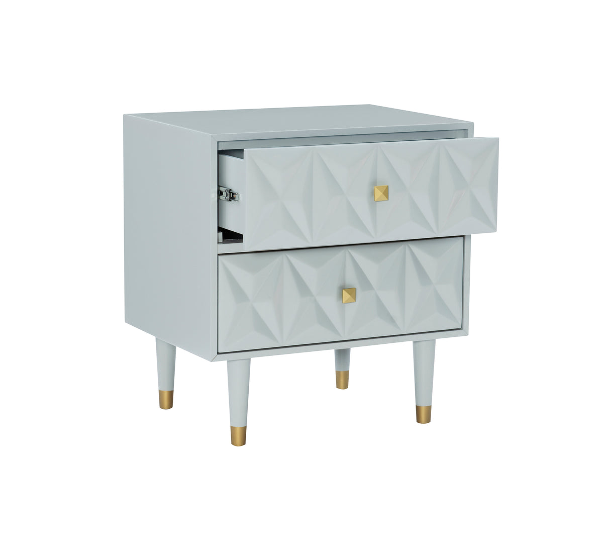 Geo 2-Drawer Texture Nightstand