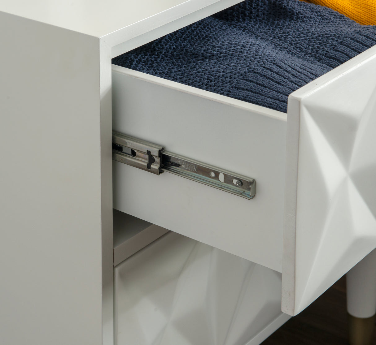 Geo 2-Drawer Texture Nightstand