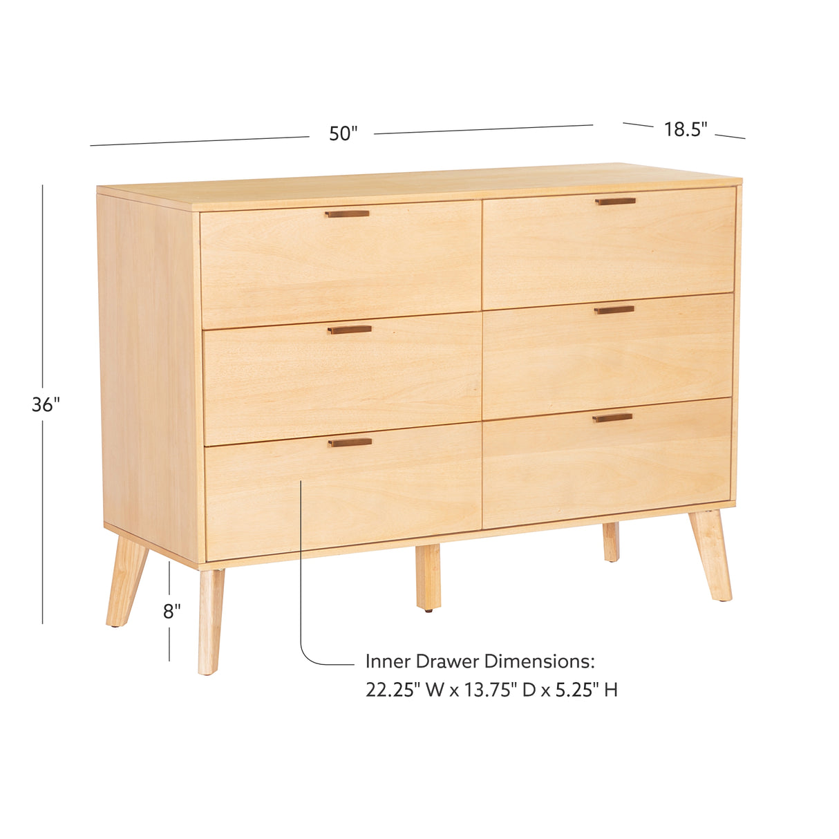 Hudson 6 Drawer Dresser