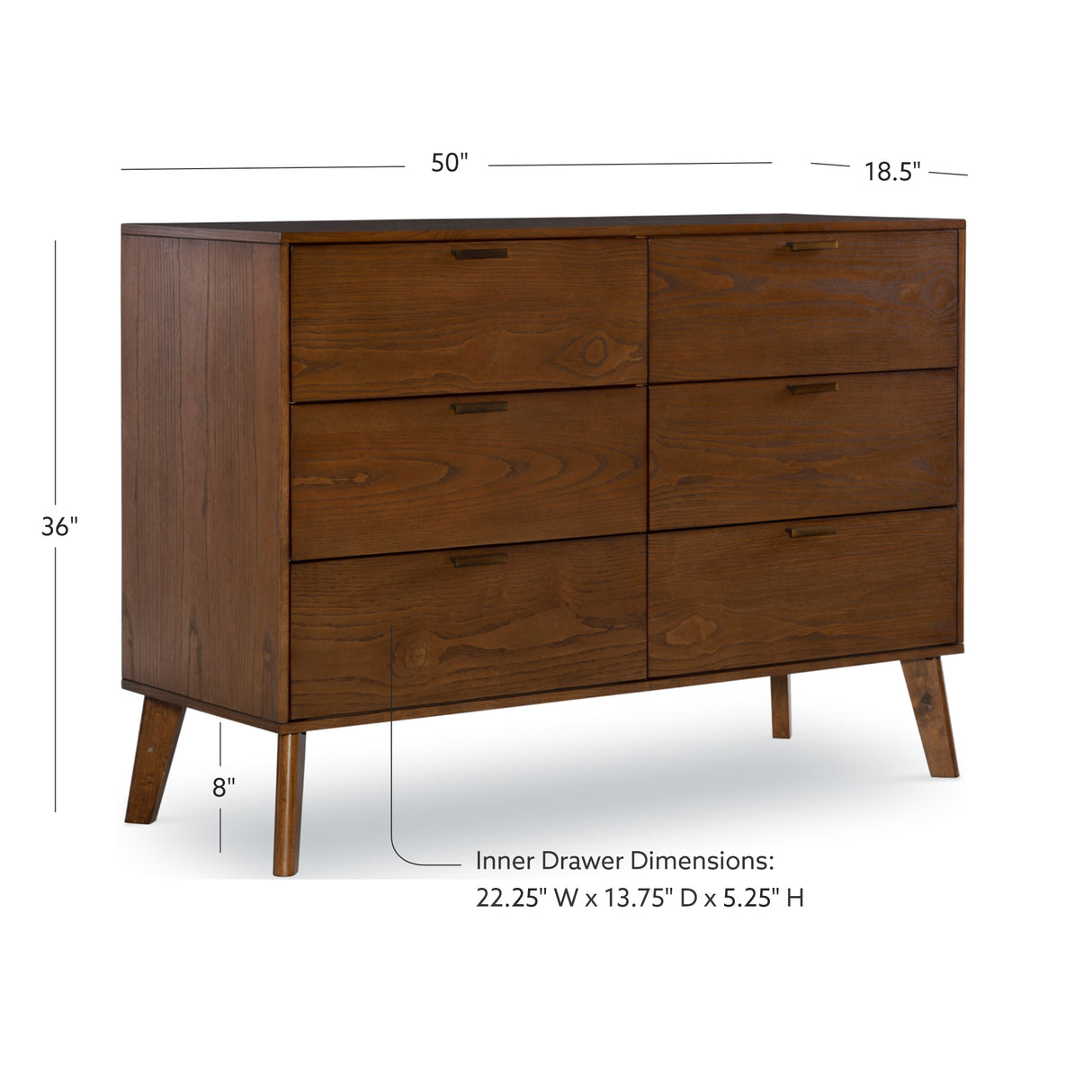 Hudson 6 Drawer Dresser