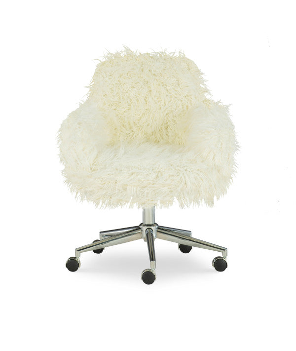 Dawson Faux Fur Barrel Office Chair