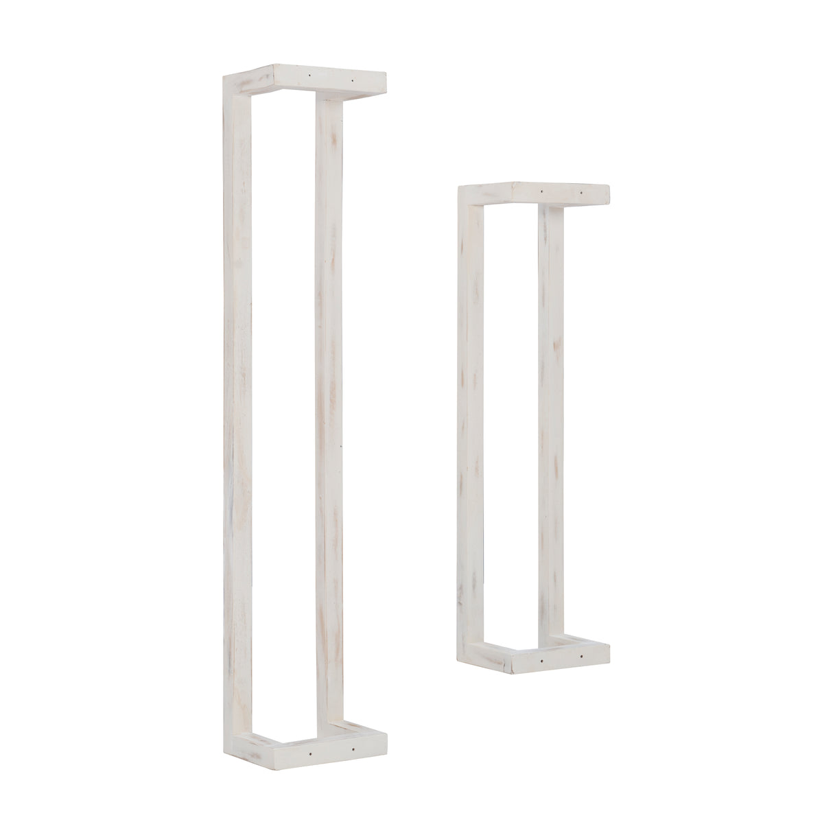 Troy White Wood Towel Rack (Set of 2)