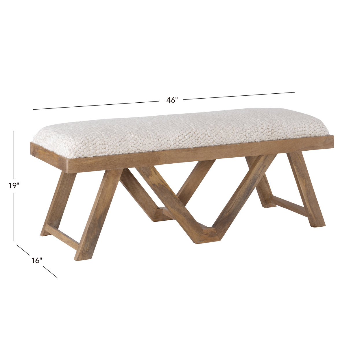 Benicio Brown Upholstered Bench