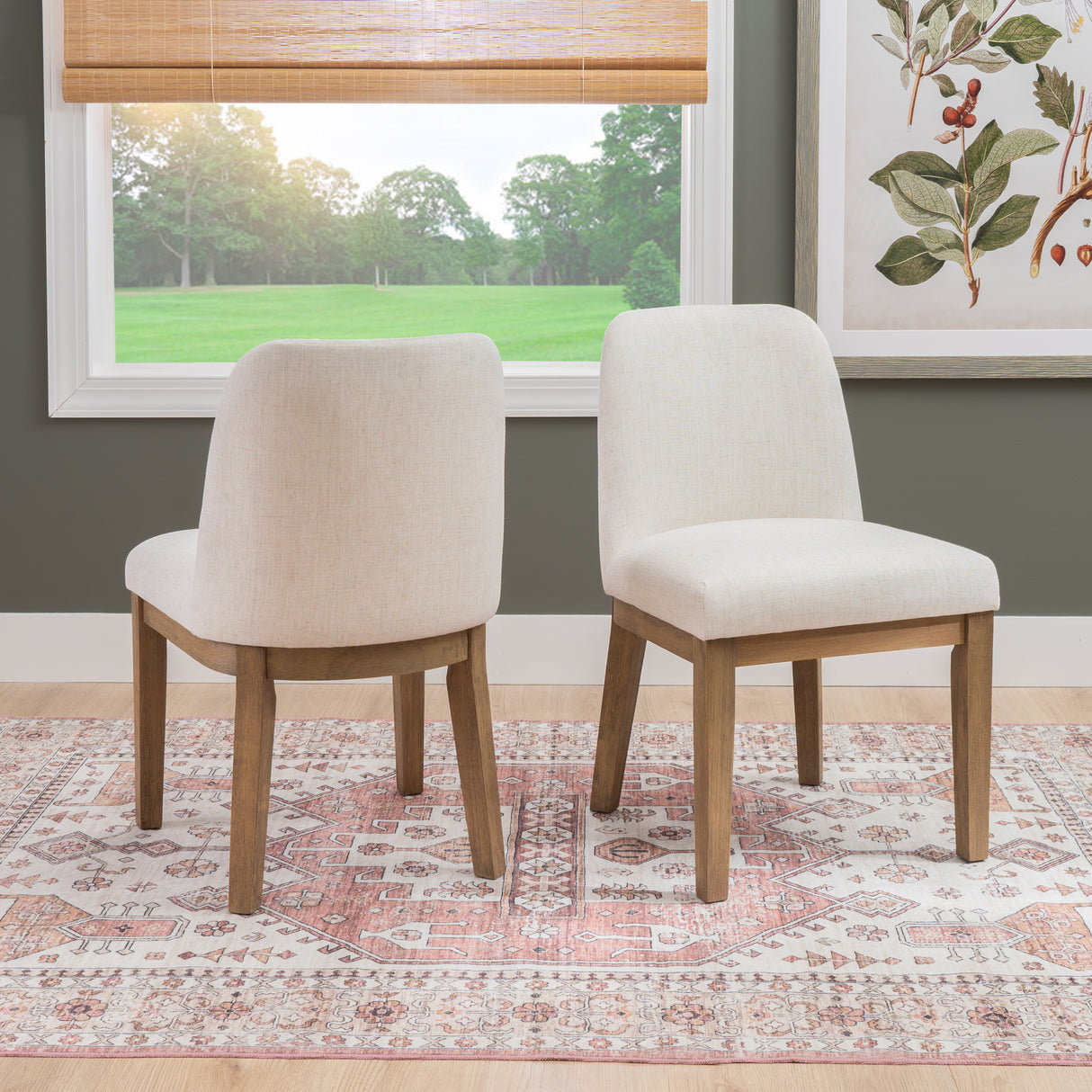 Torres Cream Upholstered Side Chairs