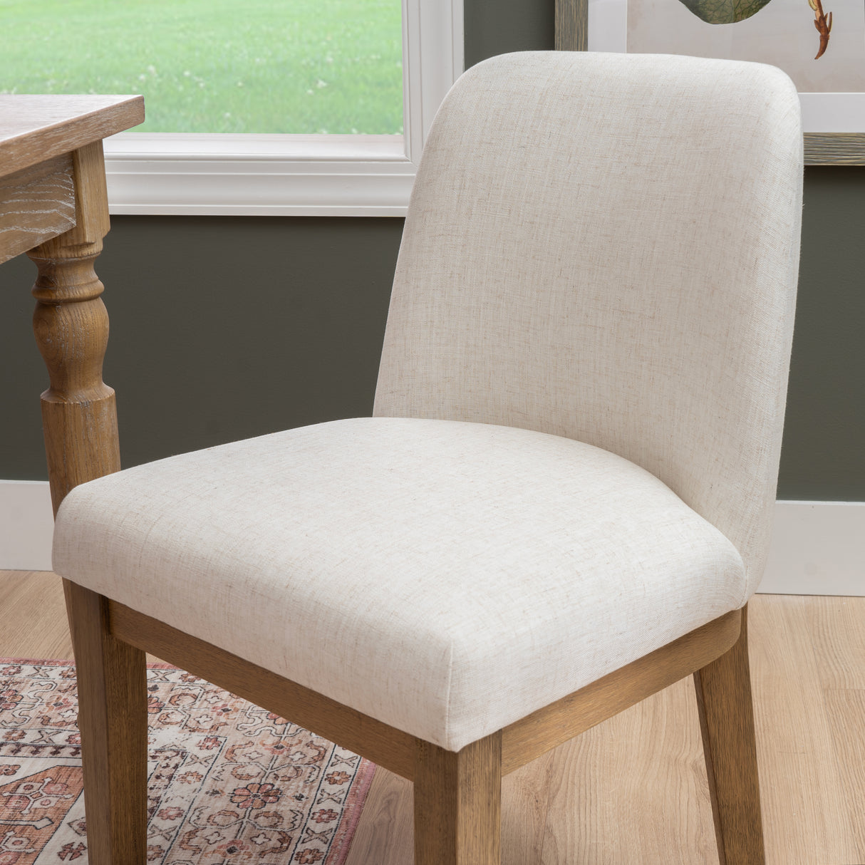 Torres Cream Upholstered Side Chairs