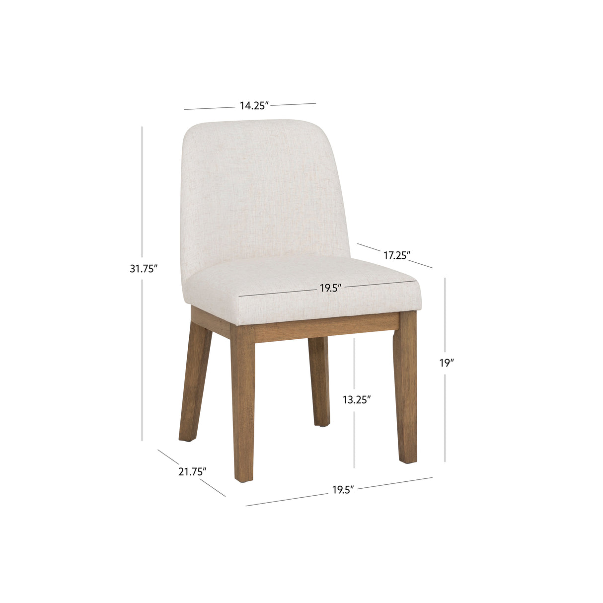 Torres Cream Upholstered Side Chairs