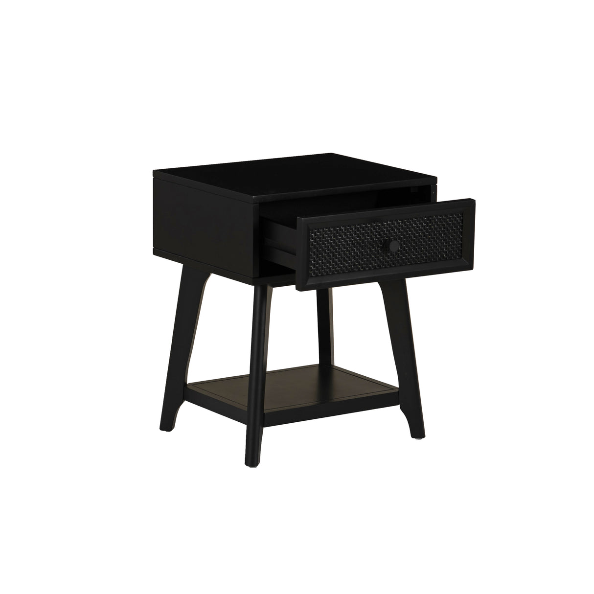 Cassie Cane Side Table Nightstand