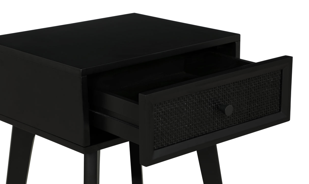 Cassie Cane Side Table Nightstand