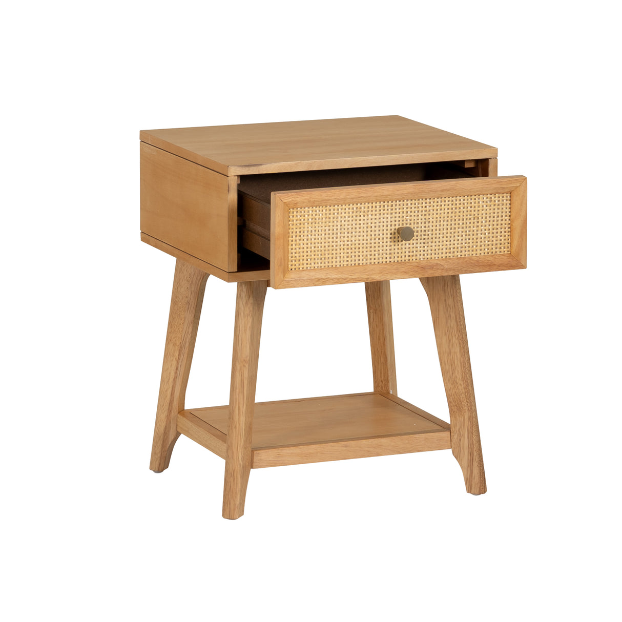 Cassie Cane Side Table Nightstand