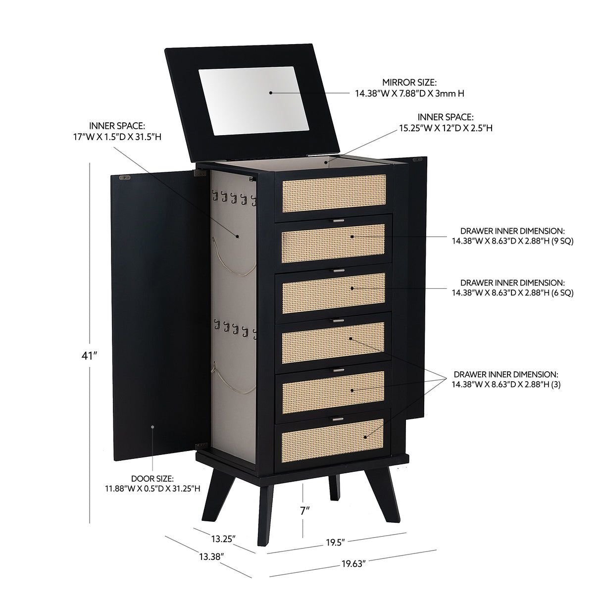 Claudette Jewelry Armoire