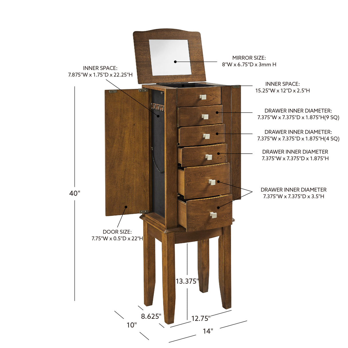 Meredith Brown Jewelry Armoire