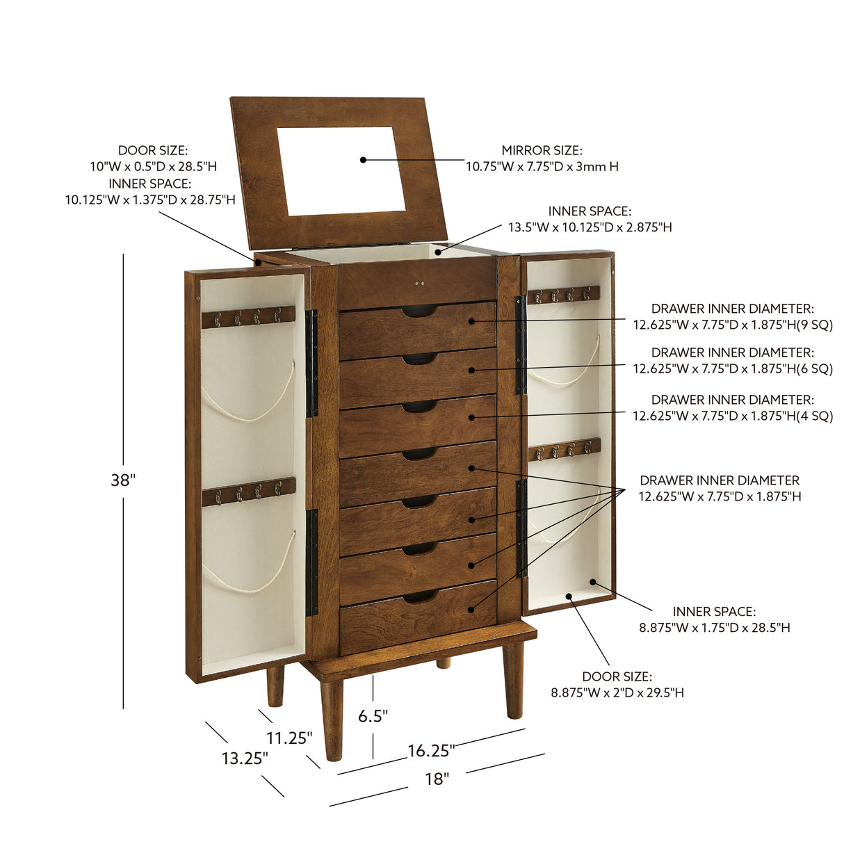 Jenn Jewelry Armoire