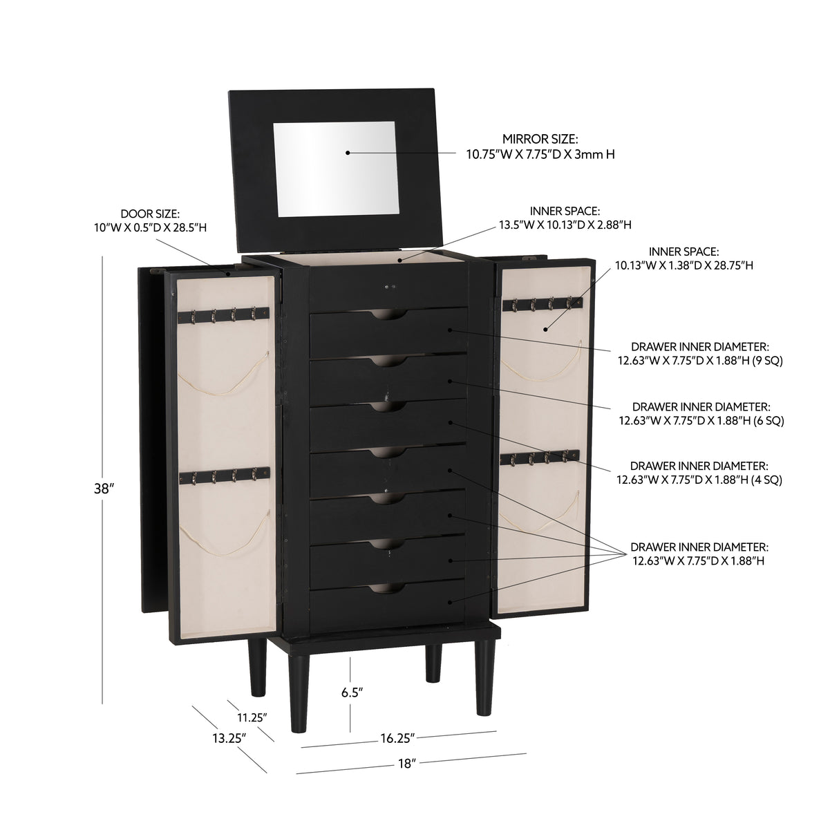 Jenn Jewelry Armoire