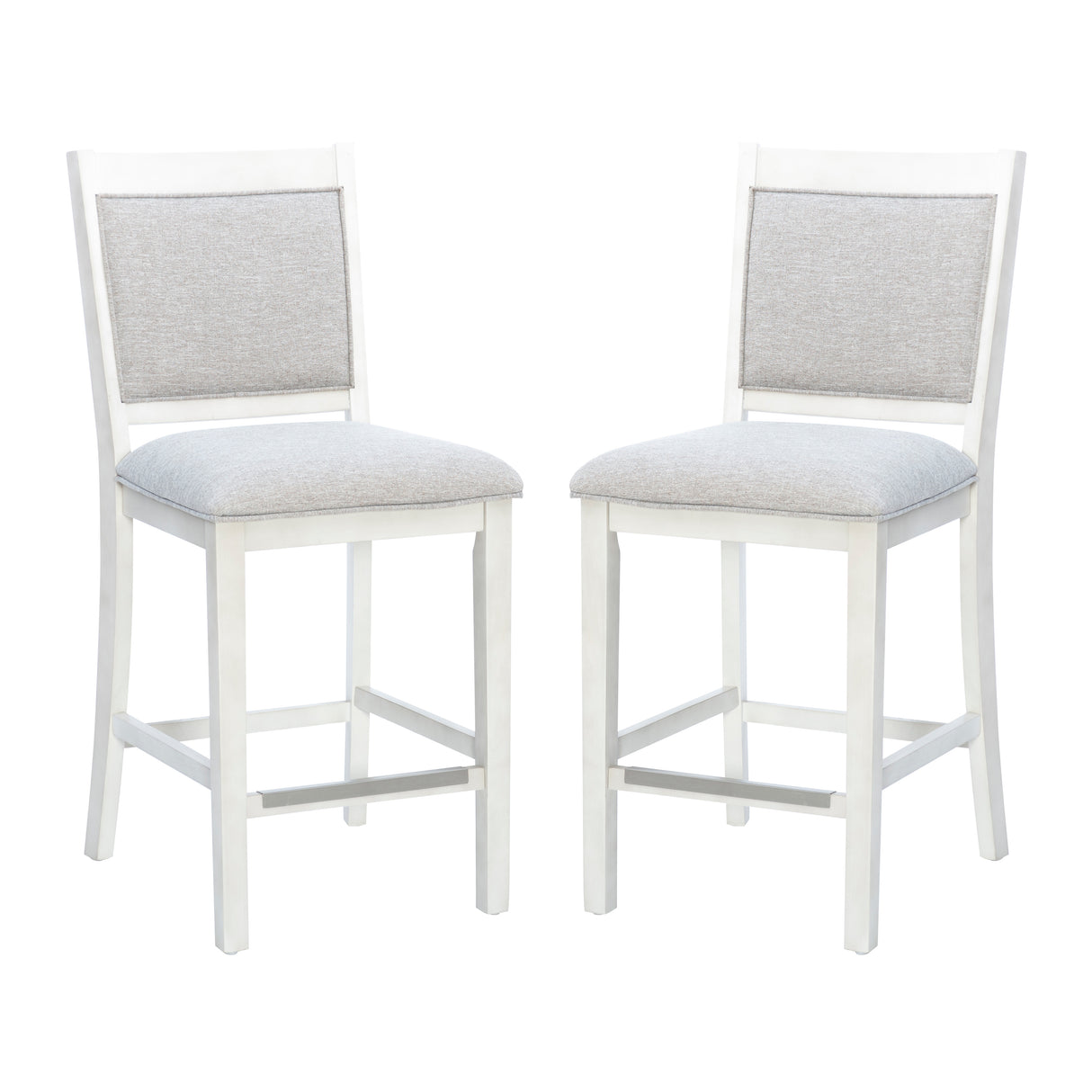 Mckoy White Counter Stools (Set of 2)