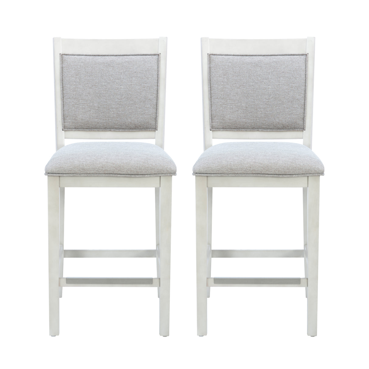 Mckoy White Counter Stools (Set of 2)