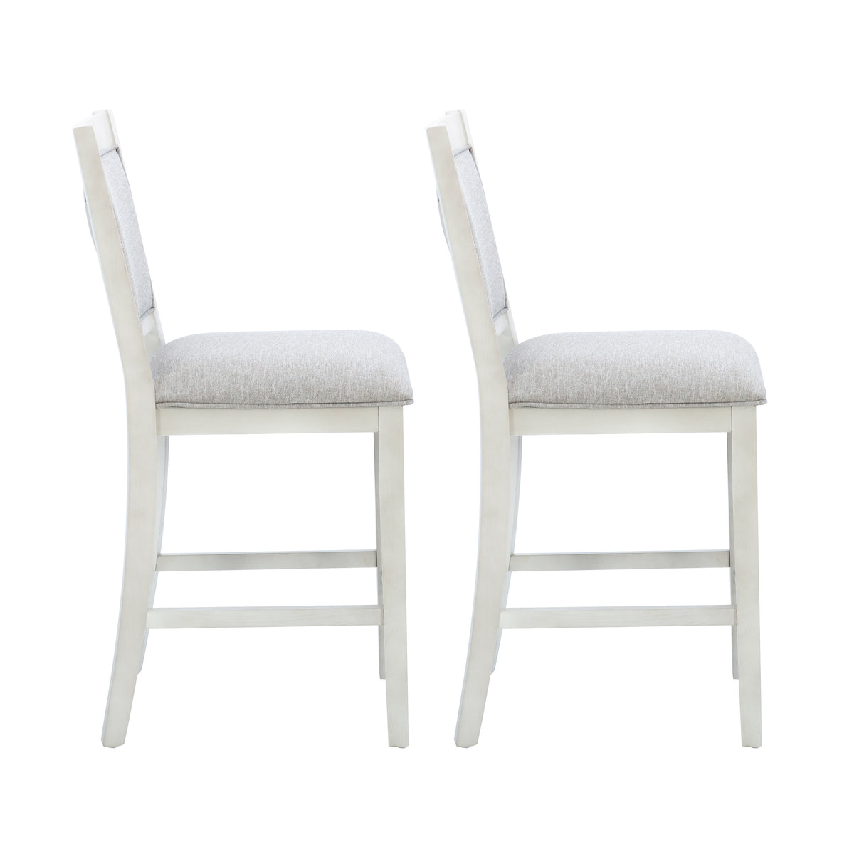 Mckoy White Counter Stools (Set of 2)