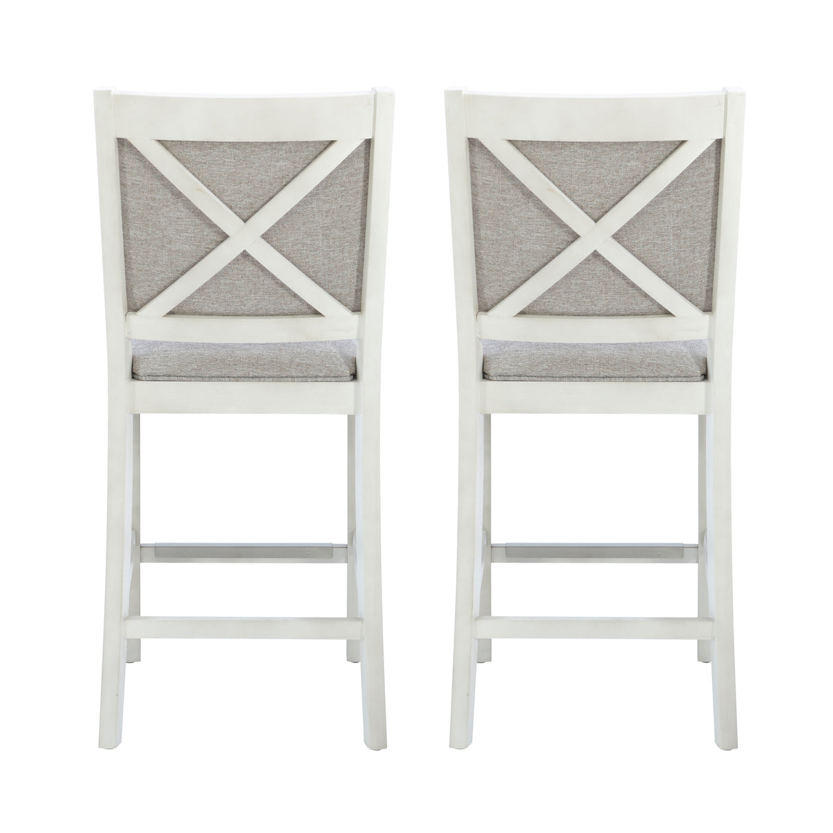 Mckoy White Counter Stools (Set of 2)